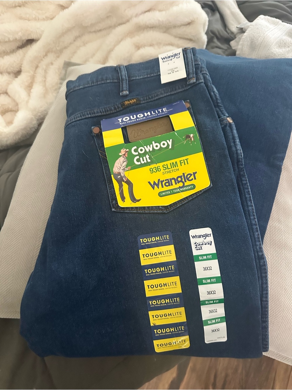 Wrangler Cowboy Cut Dark Blue Bootcut Jeans - Picture 3 of 3